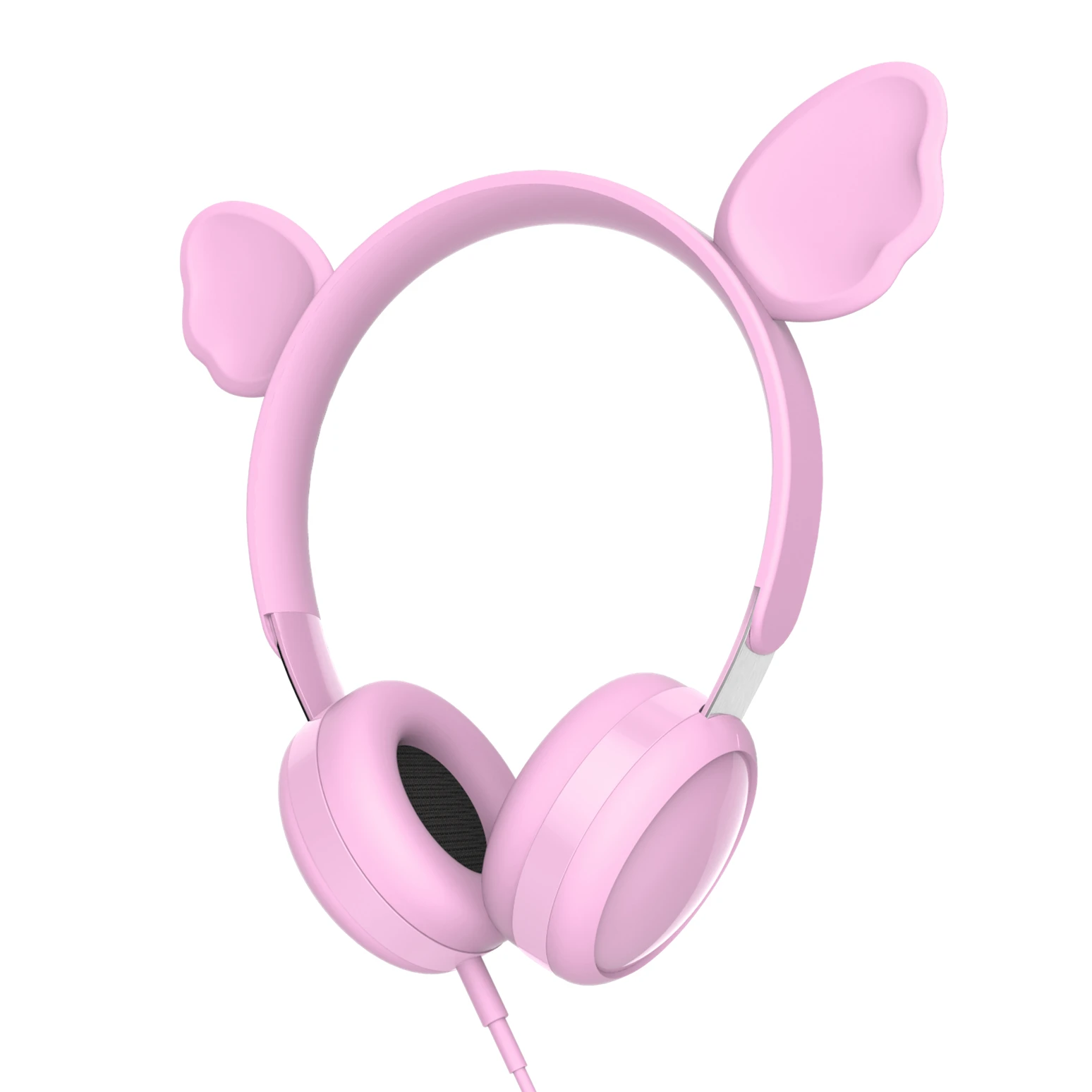Cute Cat Ears Headphones Pink Color Stylish Headphones for Kids