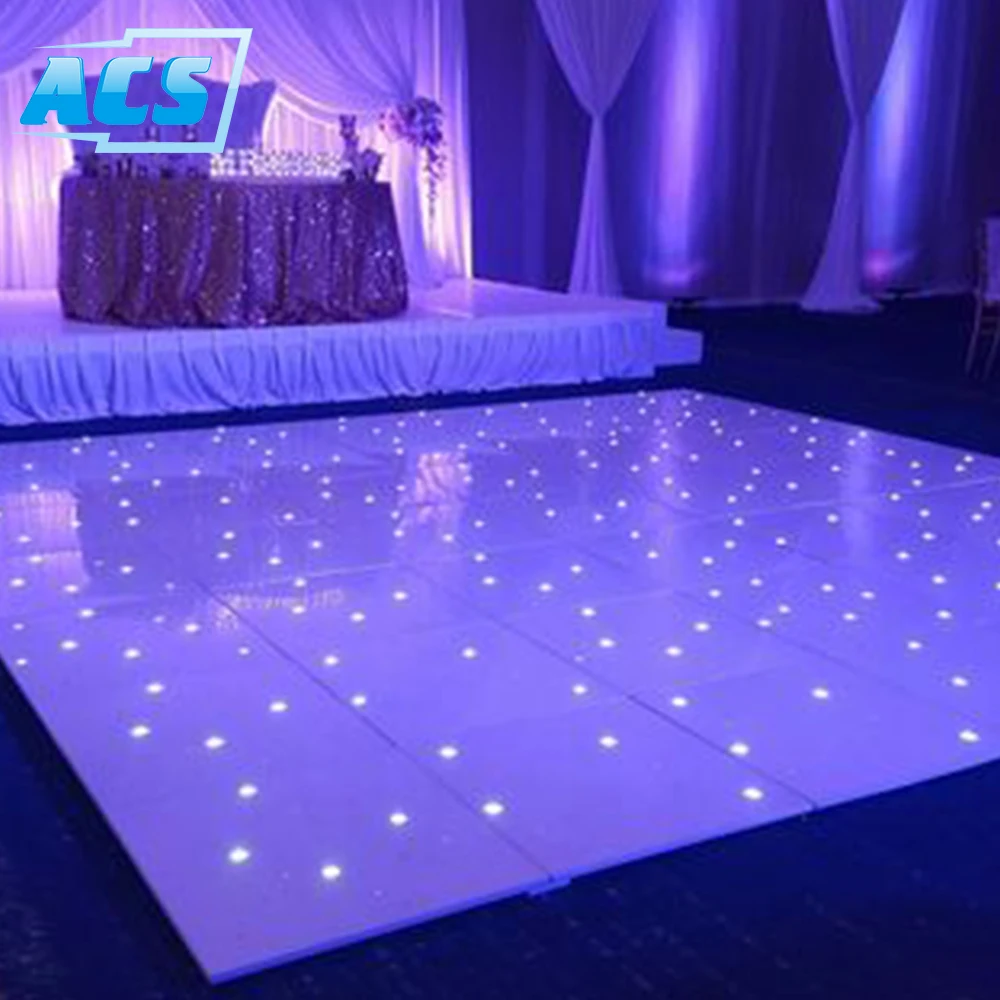 Белая звезда мигающая портативная Светодиодная звезда танцпол плитка для вечеринки