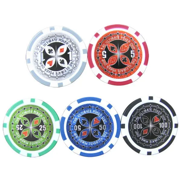 Clay poker chips Sticker logo three colors Casino Baccarat Texas ...