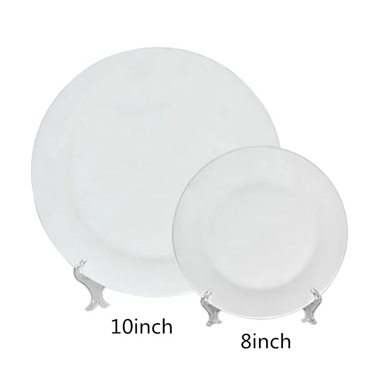8 inches sublimation ceramic white plates