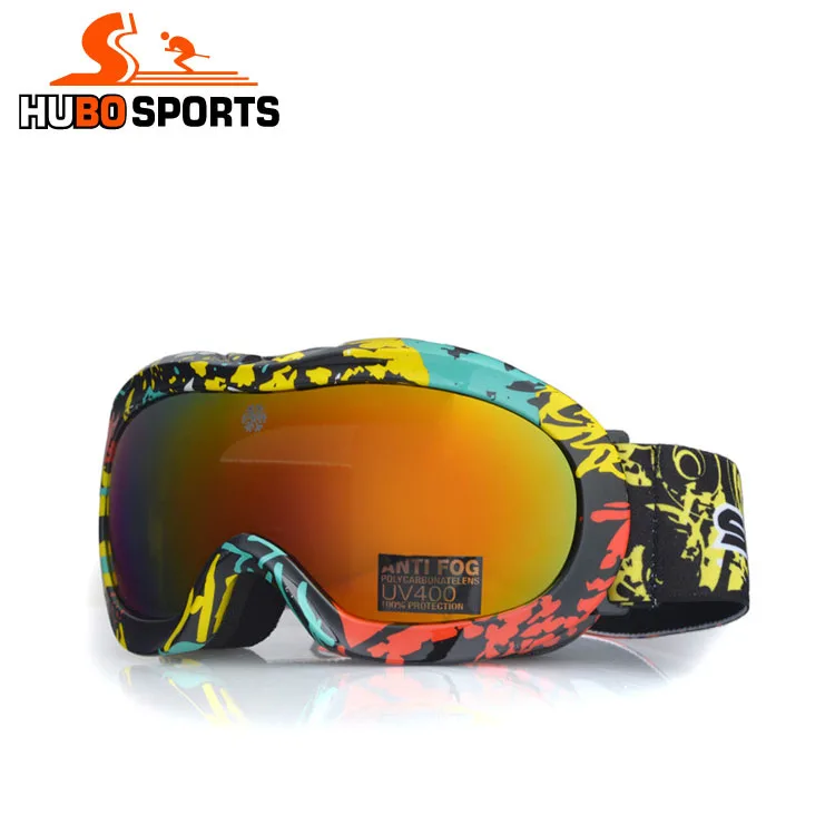 UV400 lens children glasses colorful frame custom model kids goggle skiing for snowboard