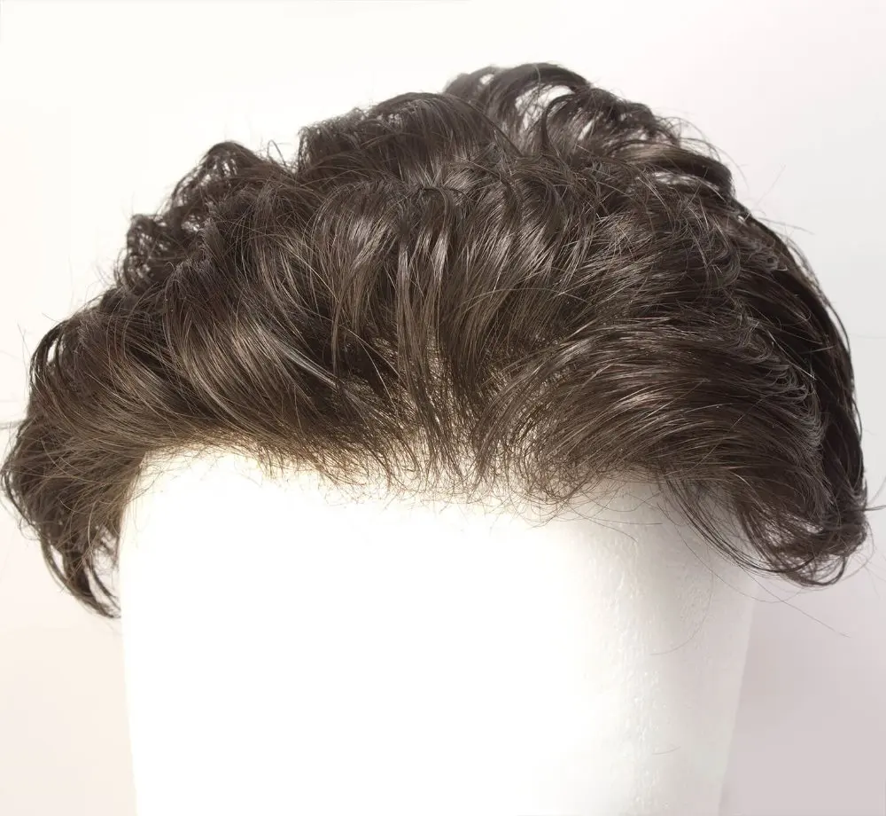 natural looking ultra thin skin v-loop human hair prosthesis for