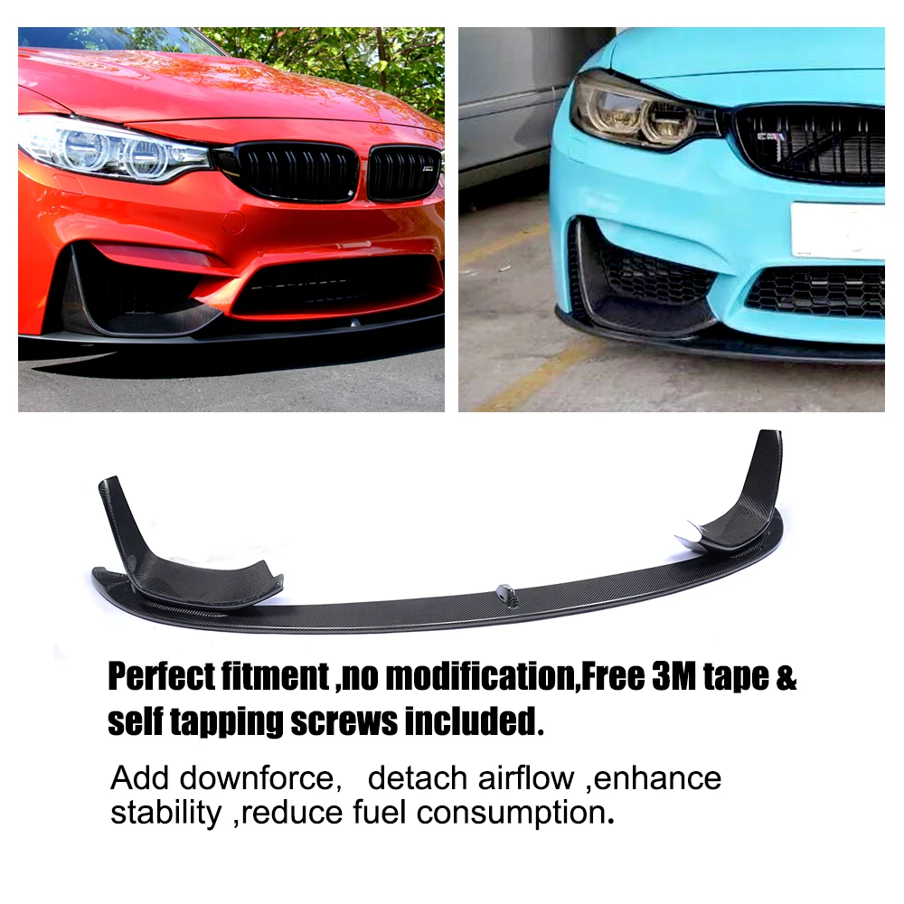 BMW M3 M4 F80 F82 F83用 Pスタイル カーボン製フロントリップ