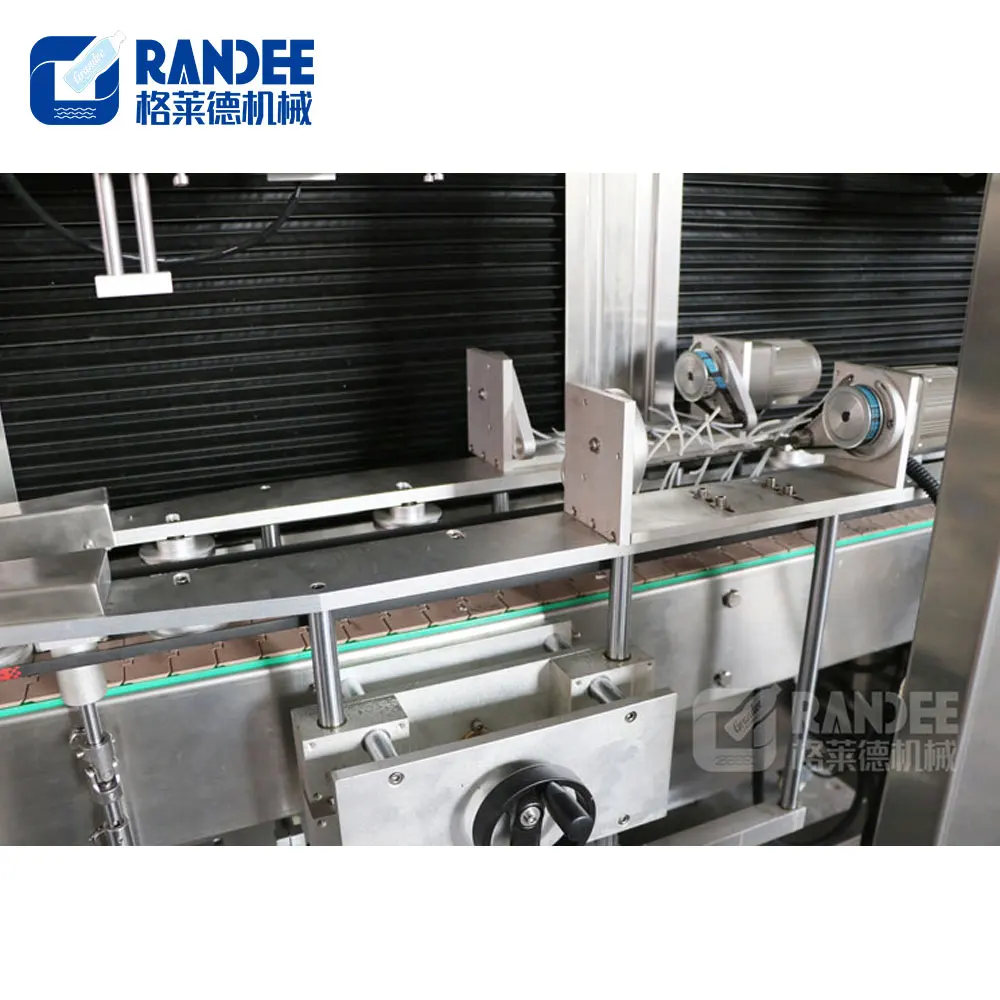 
 Автоматическая машина для нанесения этикеток на бутылки, термоусадочный туннель  