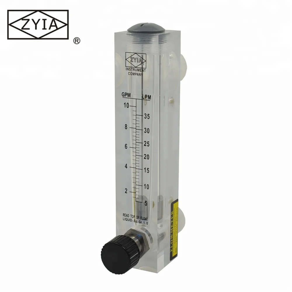 ZYIA Panel Mounting Adjustable Water Flow Meter in China