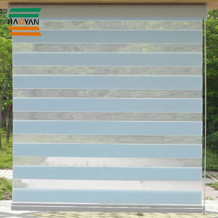 Двухслойная светонепроницаемая полосатая роликовая шторка