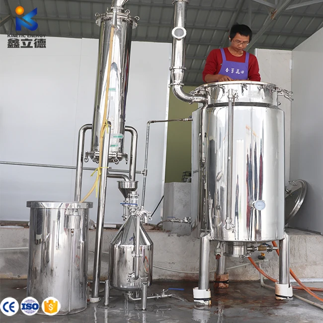 500L Plant Essential Oil Extracting Machine Lavender Essential Oil Extractor Helichrysum Oil  Distiller
