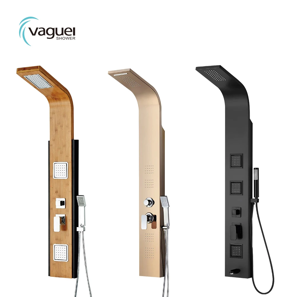 Мягкая Высококачественная алюминиевая многофункциональная умная душевая панель с насадками для душа