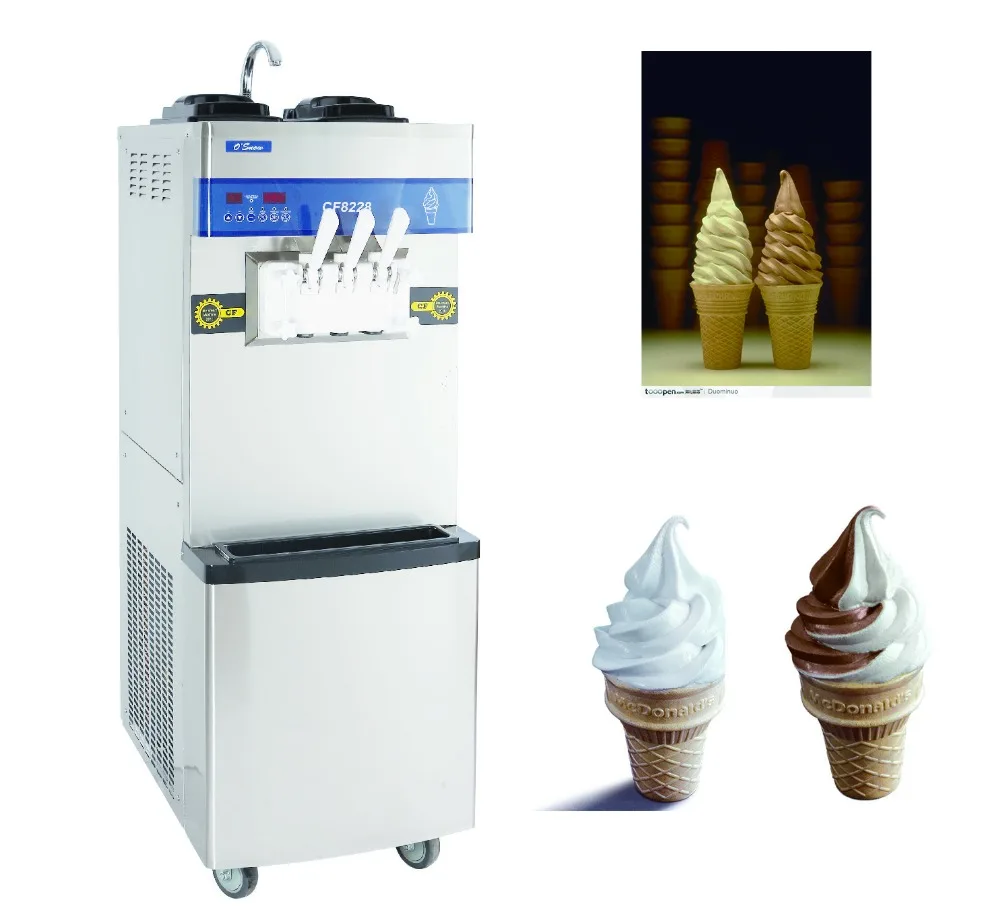Очень хорошее качество машина для мороженого напряжение мягкое приготовления замороженного йогурта агрегат производства мягкого CF-8228