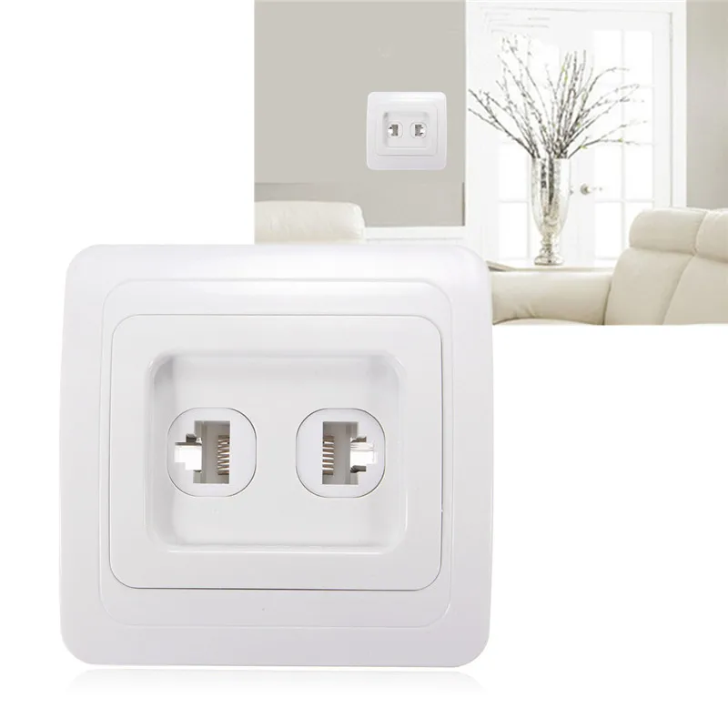 presa a muro doppia porta presa di rete ethernet lan rj45 pannello presa a  muro home office spina adattatore