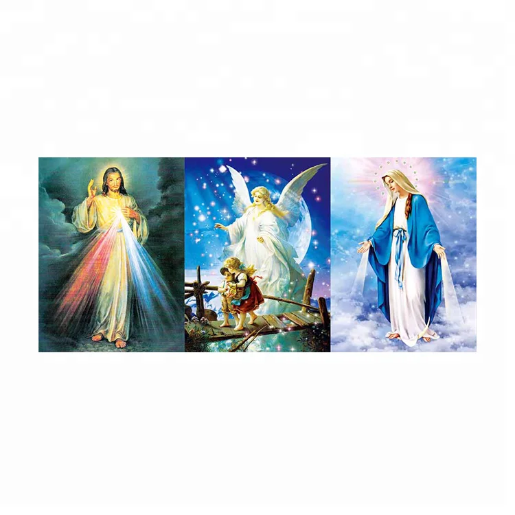 2018 3d Flip Picture of Virgin Mary with Baby 3 Pictures on One