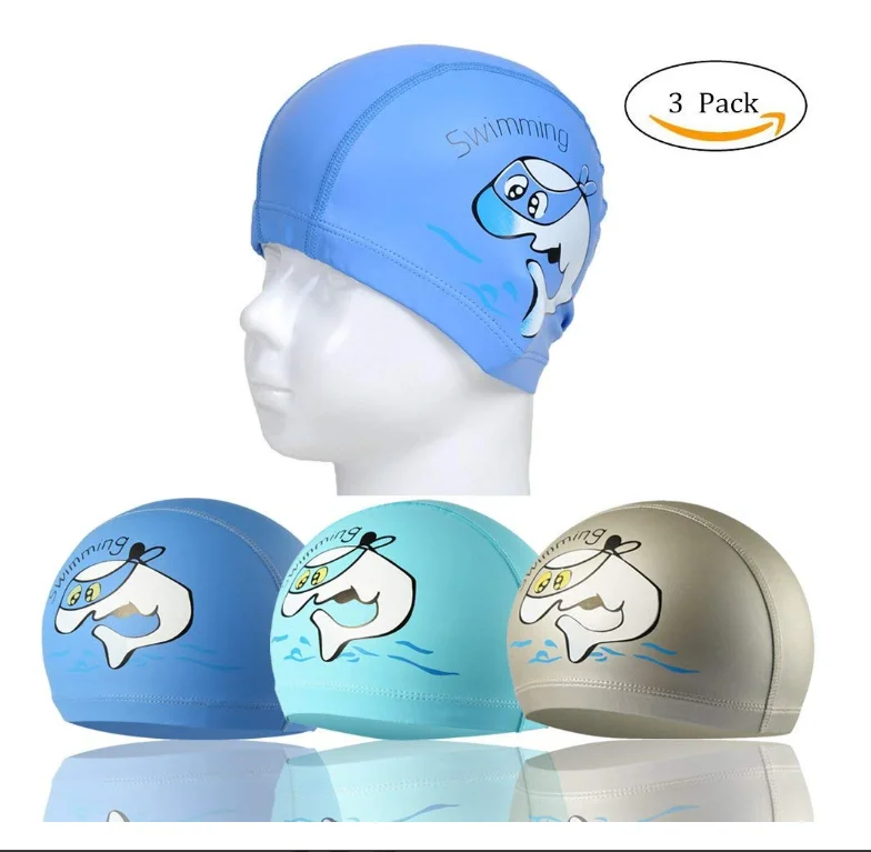 Kids Swimming Cap Breathable Ear Wrap 