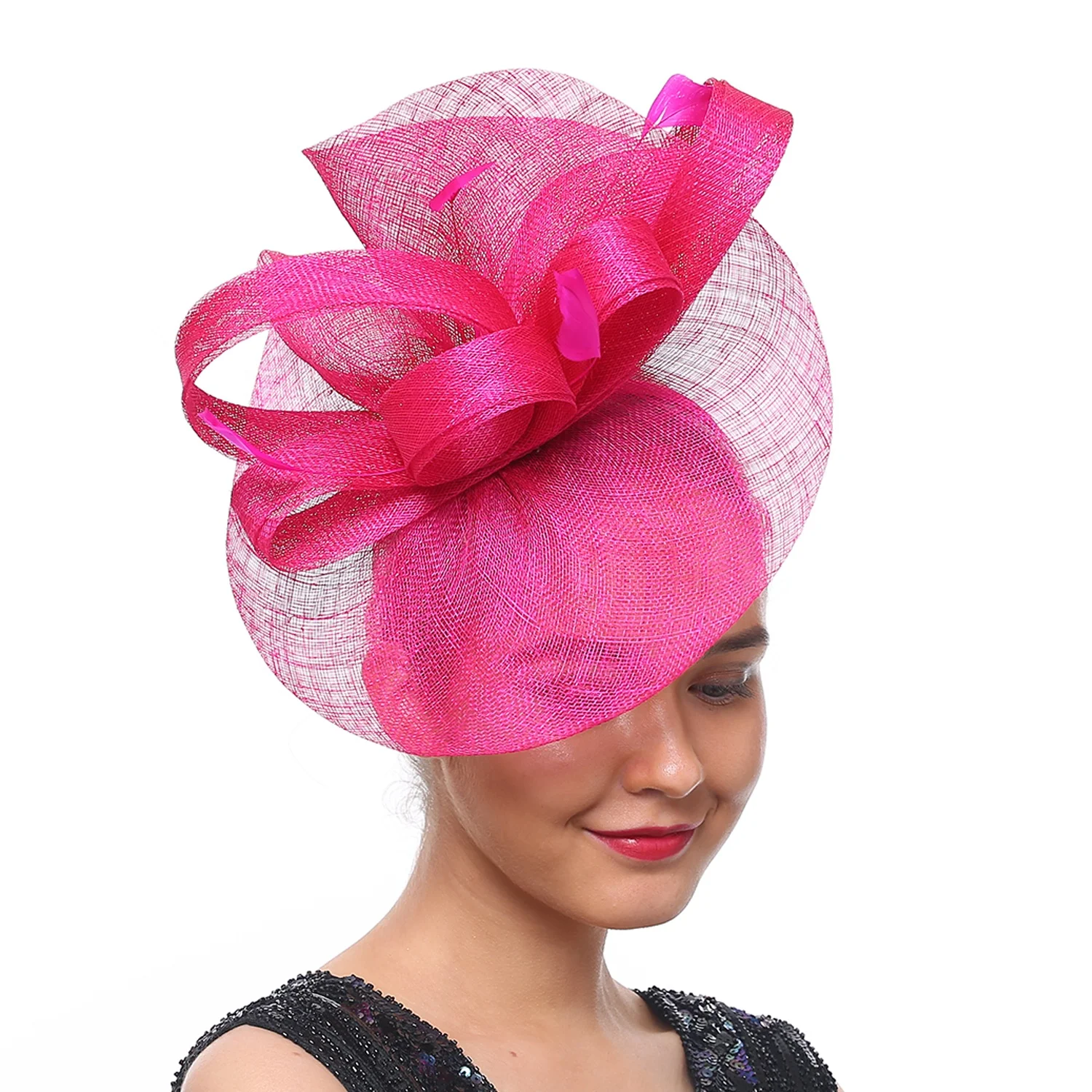 Mycharm Fascinators Hat for Women Wedding Feather Flower heandbands Party Derby Headbands Clip Tea Party Headwear 