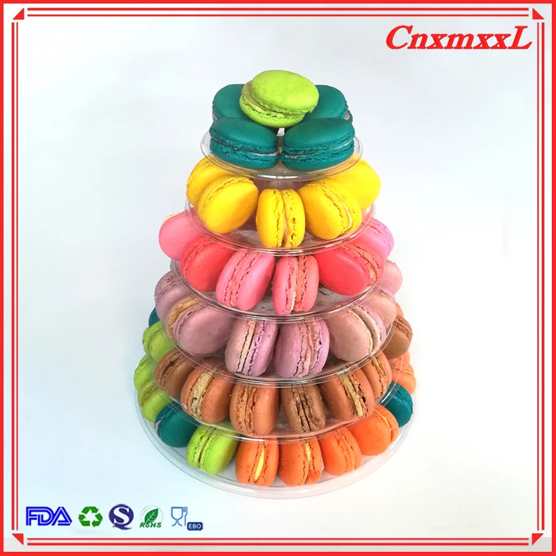 eiffel Tower Macaron Stand 6 Tier clear Blister Macaron Tower
