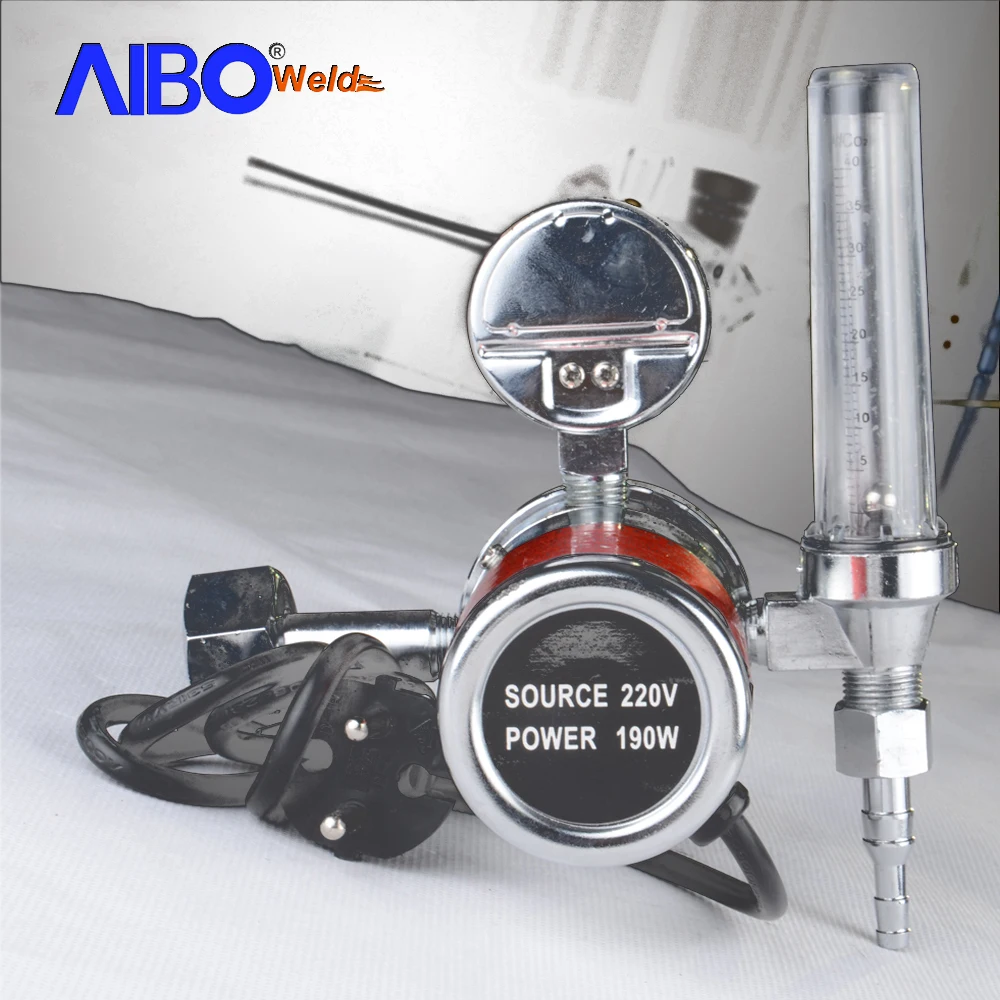 co2 regulator flowmeter with heater