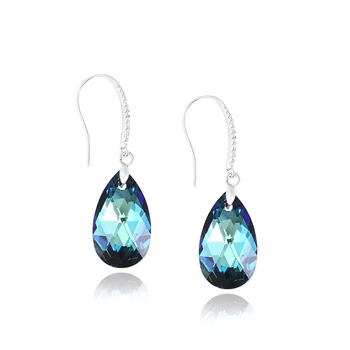 E-236-alloy jewelry manufacturer Crystals, stone hook earring