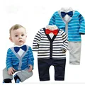 Baby Gentleman Romper Spring Baby Newborn Clothes European Style Mamelucos Para Bebes Casual Spring Infant Clothing