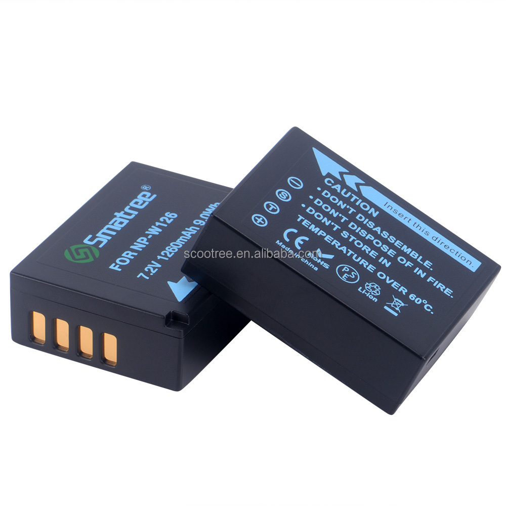 Smatree перезаряжаемая аккумуляторная батарея для цифровых фотоаппаратов 1400 мА/ч, Двухканальное зарядное устройство для NP-W126