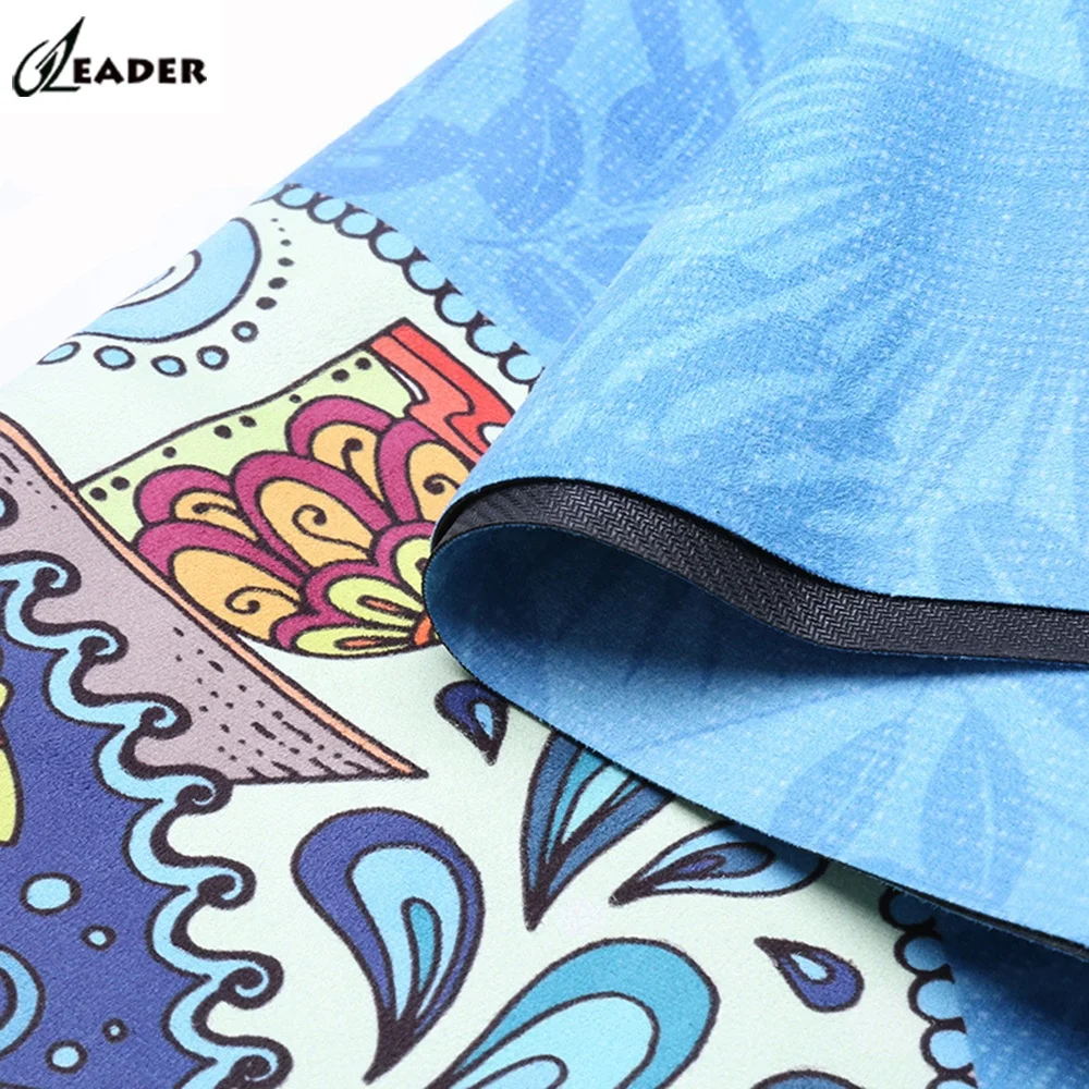 Suede Soft Textile Yoga Mat Beautiful Travel Yoga Mat  Foldable