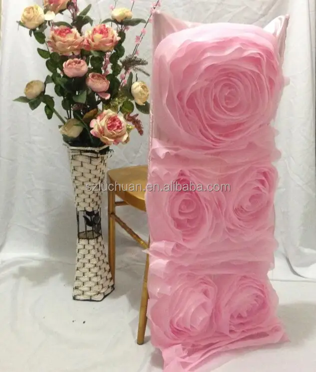 Высококачественный элегантный розовый свадебный чехол из органзы