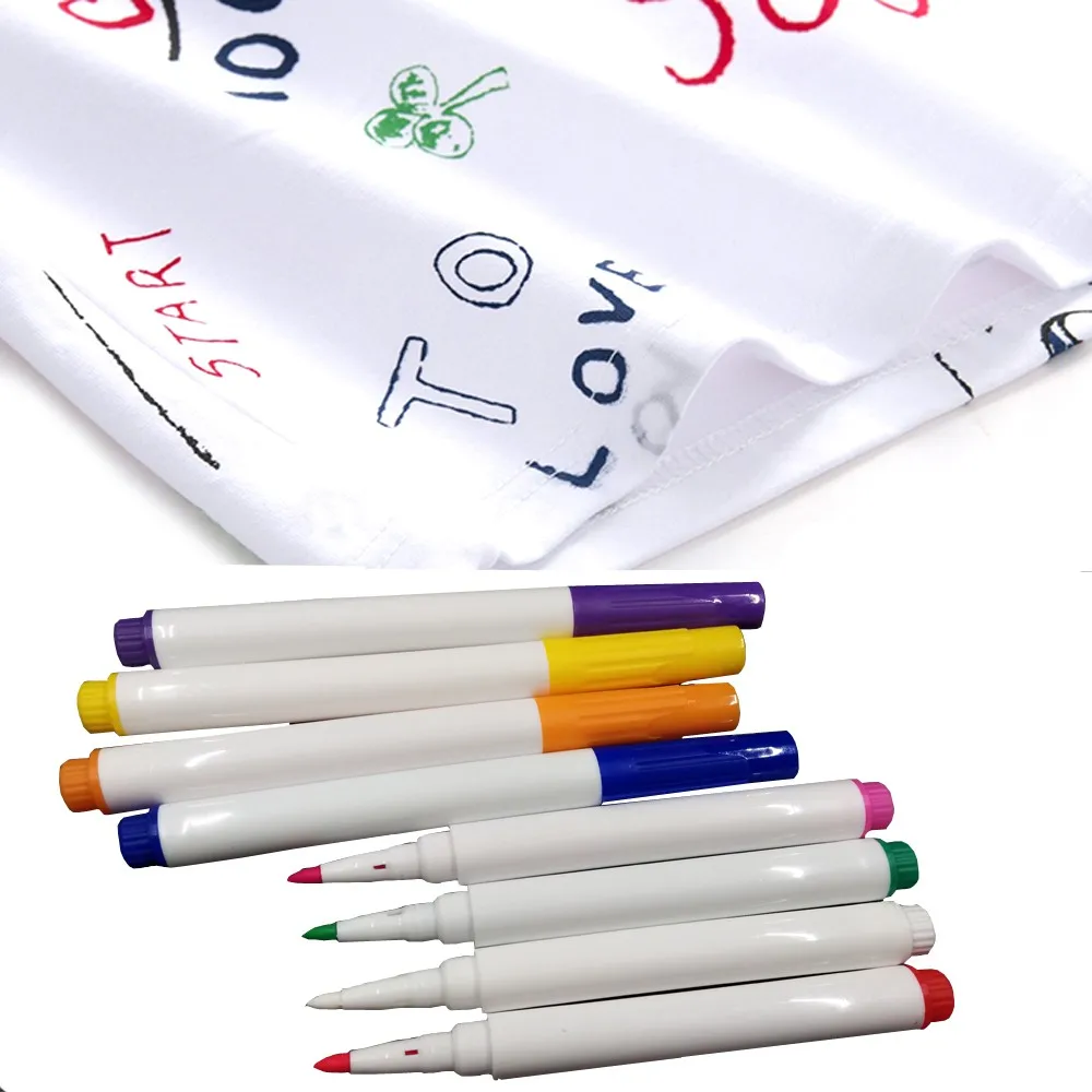 Набор разноцветных фломастеров для покраски ткани с логотипом на заказ