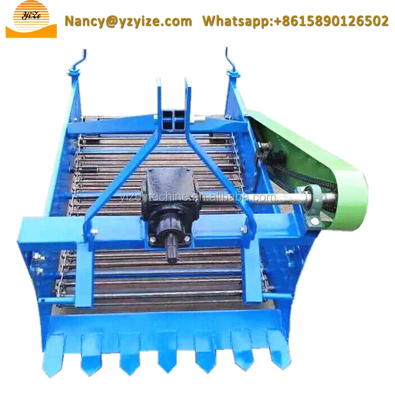 Mini Double Rows Tractor Mounted Onion Cassava Sweet Potato Murphy Carrot Turmeric Harvester