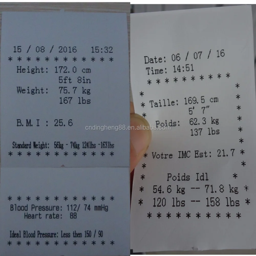 Digital Electronic Weighing Balance Computer Big Touch Screen Ultrasonic  Human Body Height and Weight Scale