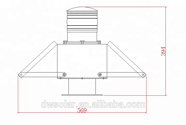 
 13NM видимая Солнечная светодиодная сигнальная лампа высокой мачты и башни  