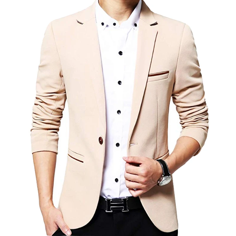 one button blazer men