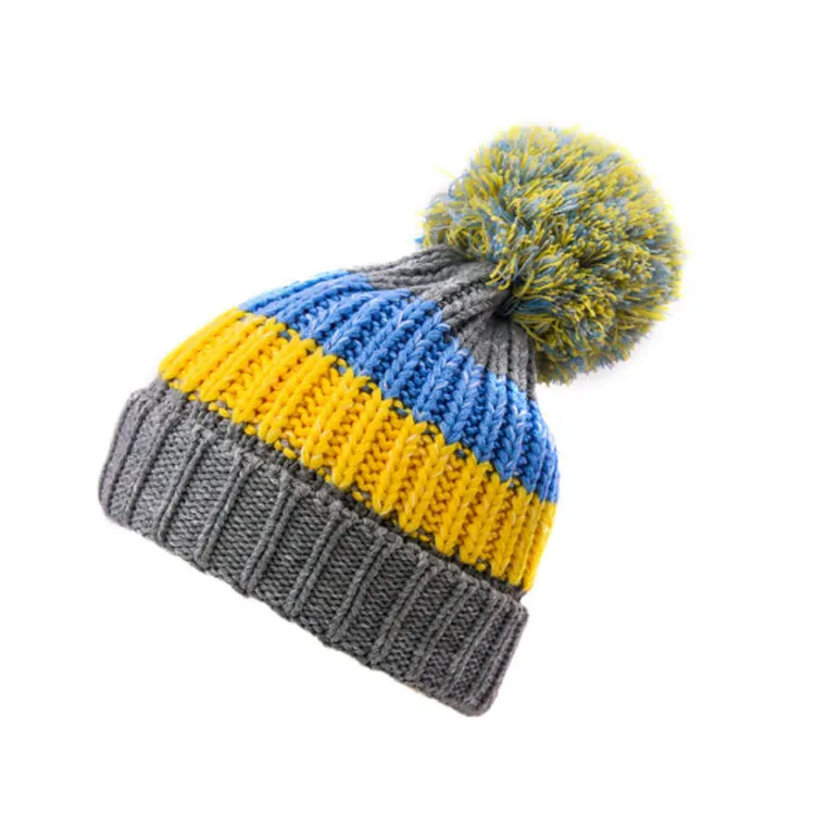 Knitted Hat - Buy Knit Hat With Ball 