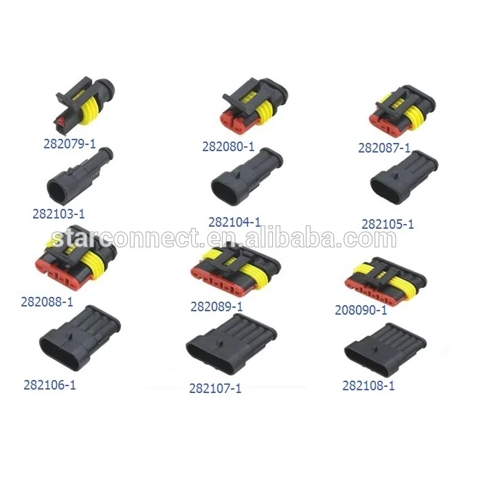 6p AMP Super Seal 1.5 Series Amp Tyco Connector Pins