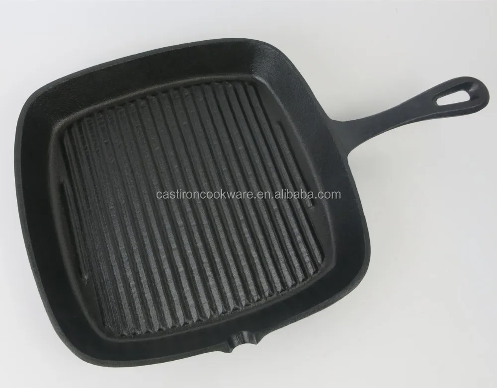 1pc Steak Pan, Striped Aluminum Square Grill Pan, Non-stick Skillet Pan  With Handle, Stove Top Griddle Pan For For Grilling, Frying, Sauteing,  Cookwar