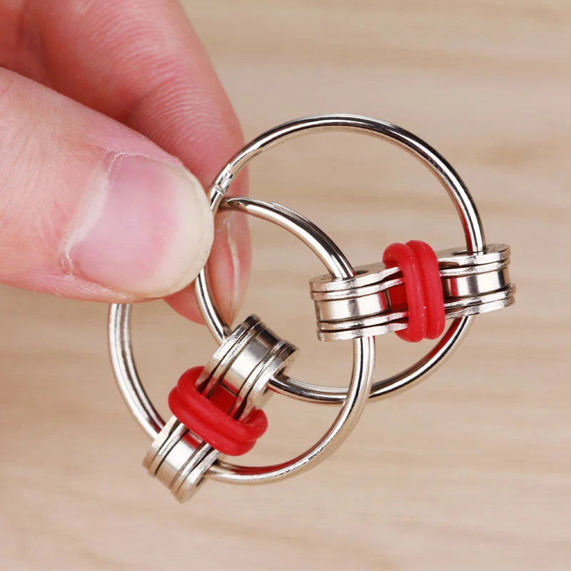Finger Key Ring Mini Hand Spinner Toy Reduce Stress Anxiety For ADHD Autism ' 