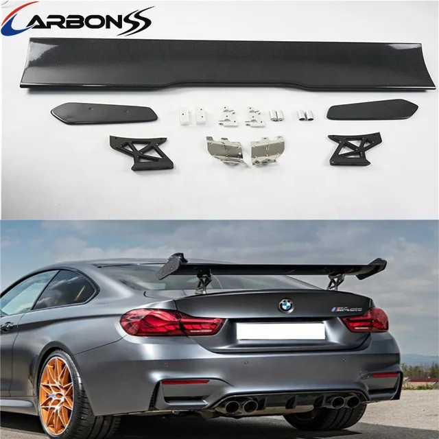 Carbon Car Window Roof Lip Rear Spoiler Wing Gts Style For Bmw F82 M4 2014+ Buy Auto Spoiler