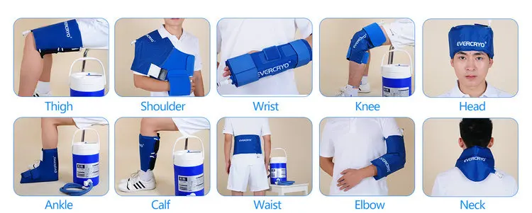 Rehabilitation Equipment Physical Therapy Ice Compression Therapy Physiotherapy Knee Cryo Cuff Cold Therapy System Machine