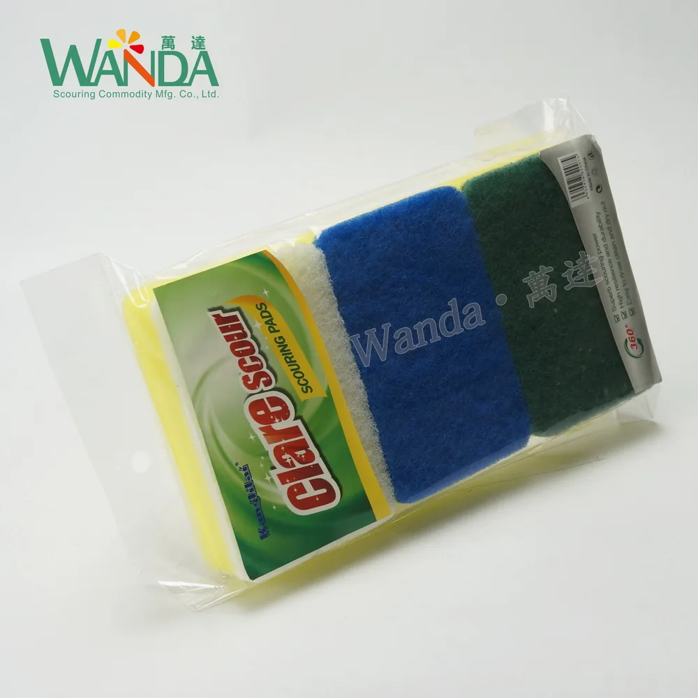 3 вида разности usages набор Губка scourer для