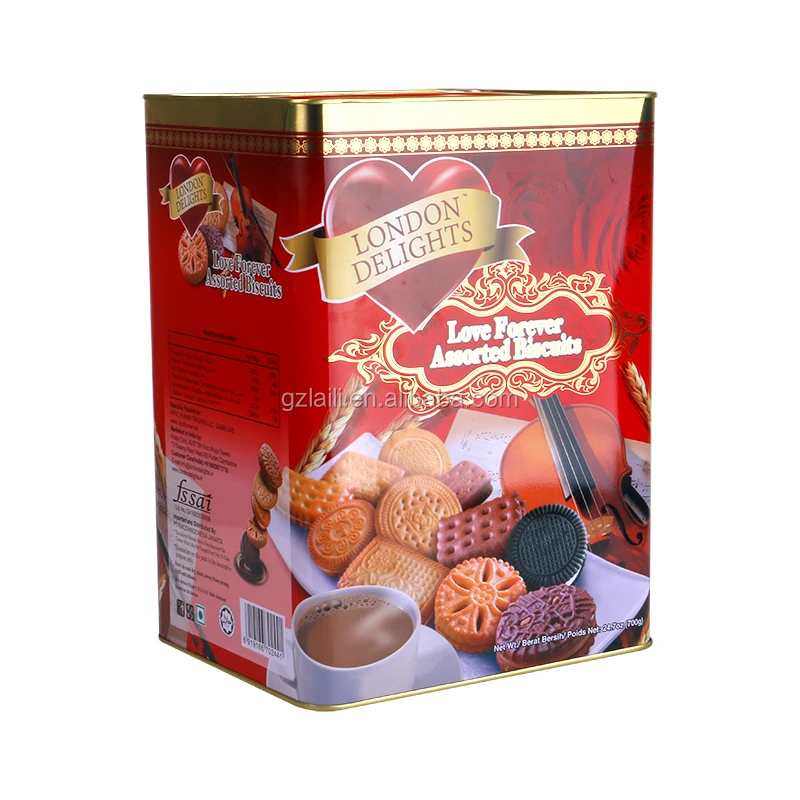 China Factory Cracker Bakery Tin Biscuit Private Label Gluten Free Cookies