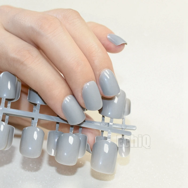 Gray solid color wraps solid nail polish strips street art M11 FREE  SHIPPING | eBay