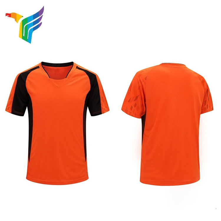 Source Hot Products 2018 Latest Orange Color Football Jersey Designs Quick  Boy Soccer Jersey on m.