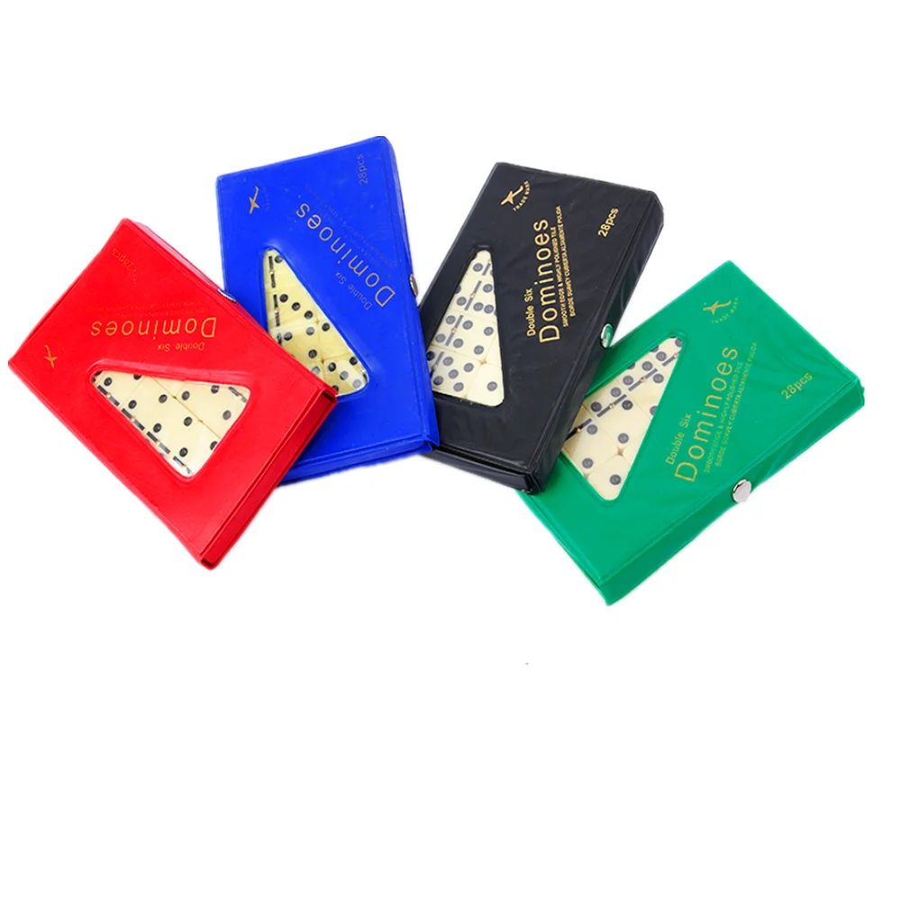 Wholesale Custom Jumbo Colored Plastic Domino Game Set for Kids for Children's Play