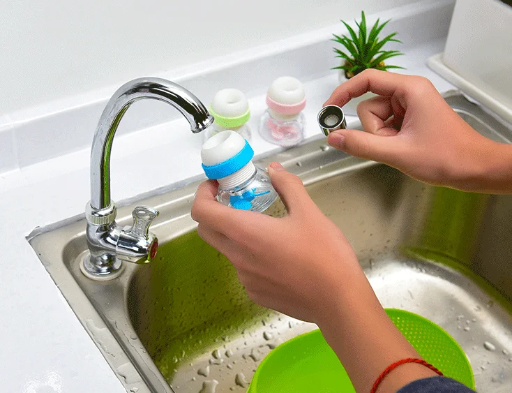 2 Functions Household Kitchen Faucet Anti Splash Nozzle Lengthened Extender Filter