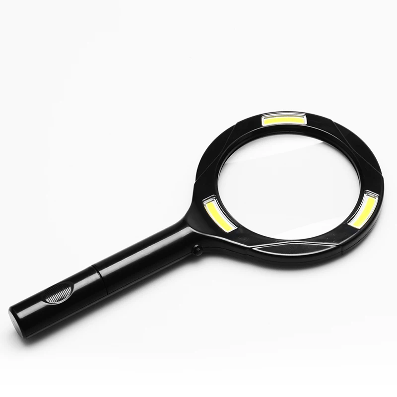 torch magnifying glass with light