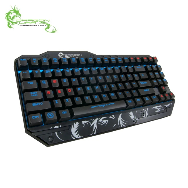 LED Macro Function Black Switch Mechanical Gaming Keyboard with Driver