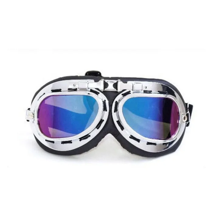 Lunettes De Moto Vintage Riloer - Coupe-Vent, Anti-UV, Pliable - Pour Sports Outdoor (Moto, Équitation, Travail)