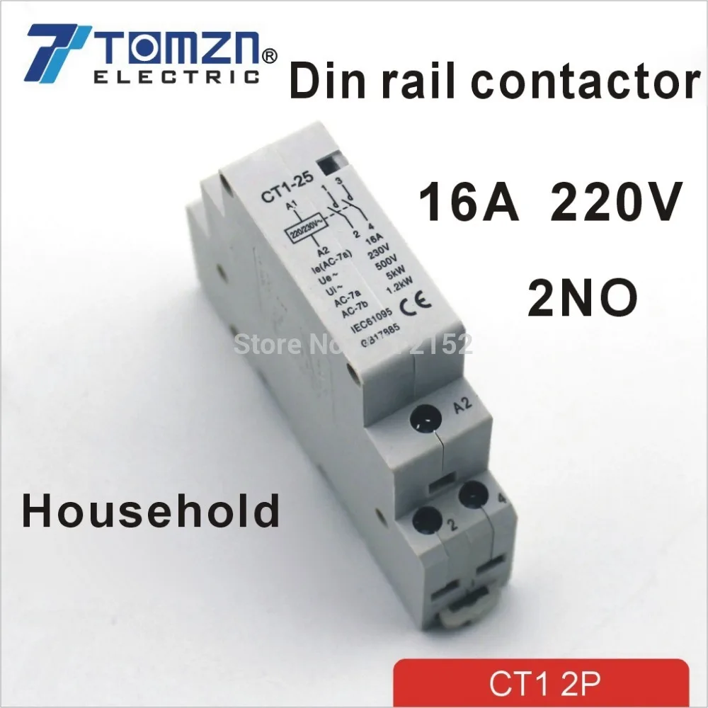CT1 4P 16A 2NC 2NO 220V/230V 50/60HZ Din rail Household ac contactor 
