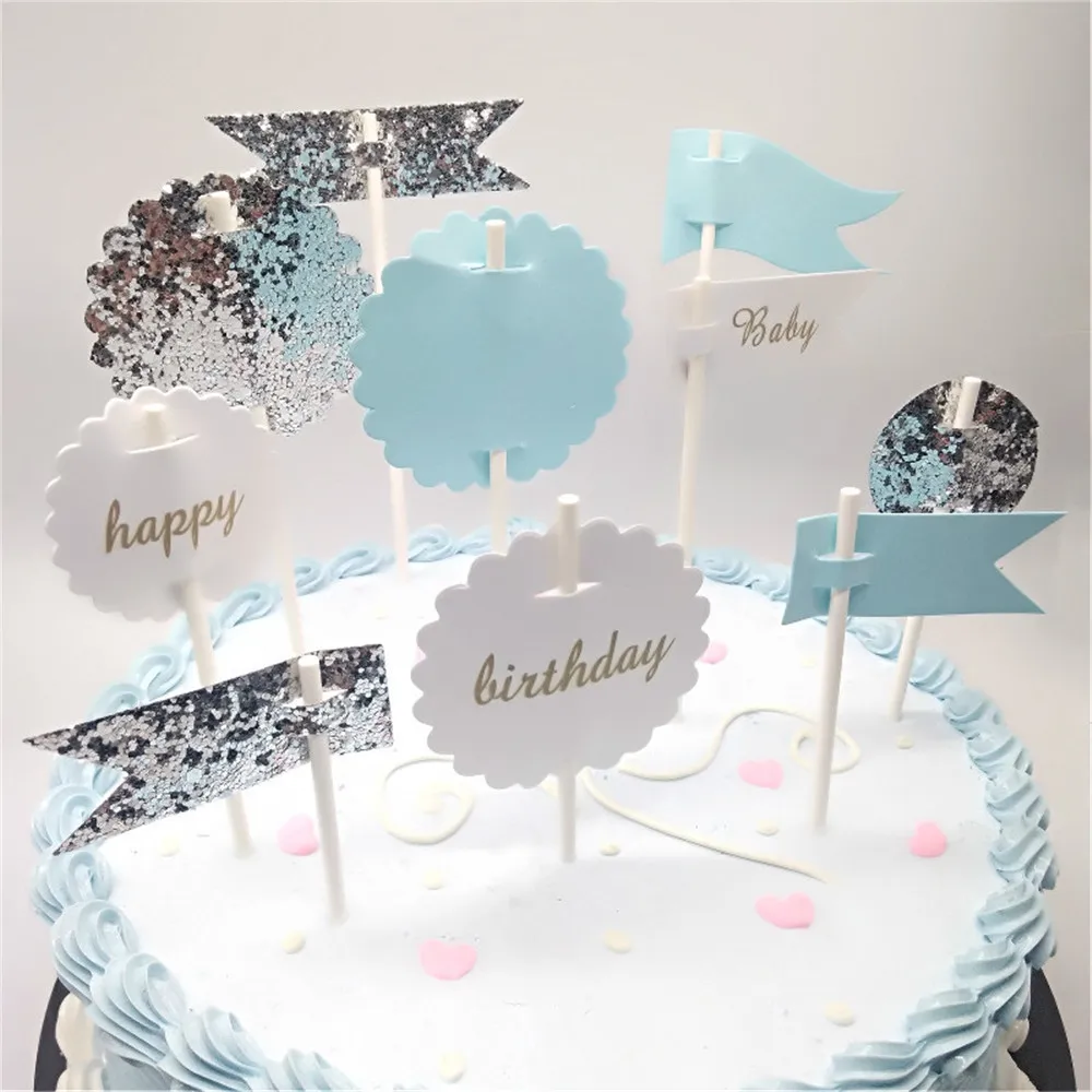 ピンクブルーケーキデコレーションフラッグ子供の誕生日パーティーゴールドフラッグセットデコレーションプラグインスイートテーブルインサート Buy 誕生日ケーキカード ケーキカード ケーキの装飾 Product On Alibaba Com