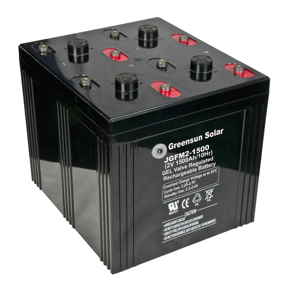 High quality 24V Deep Cycle Battery 2V 1000Ah 1200Ah 1500Ah 2000Ah Gel Battery