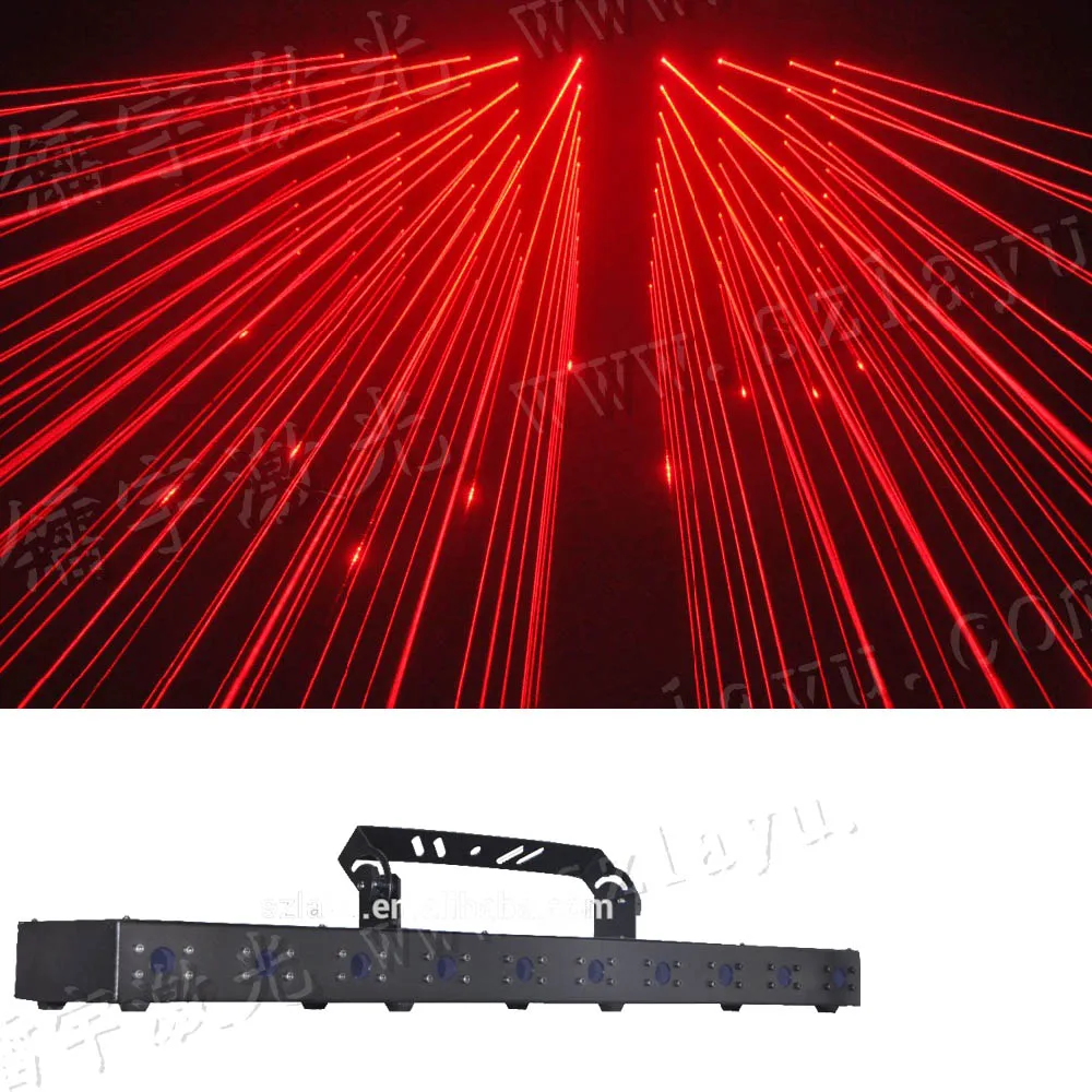 10 Heads 10 Eyes RGB or Single Color Red Blue Green Laser Light Dmx Laser Light bar with 10 Parallel Rays