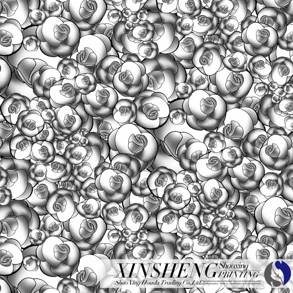 Текстильная ткань Shaoxing с принтом, одноцветная дизайнерская простая ткань с принтом
