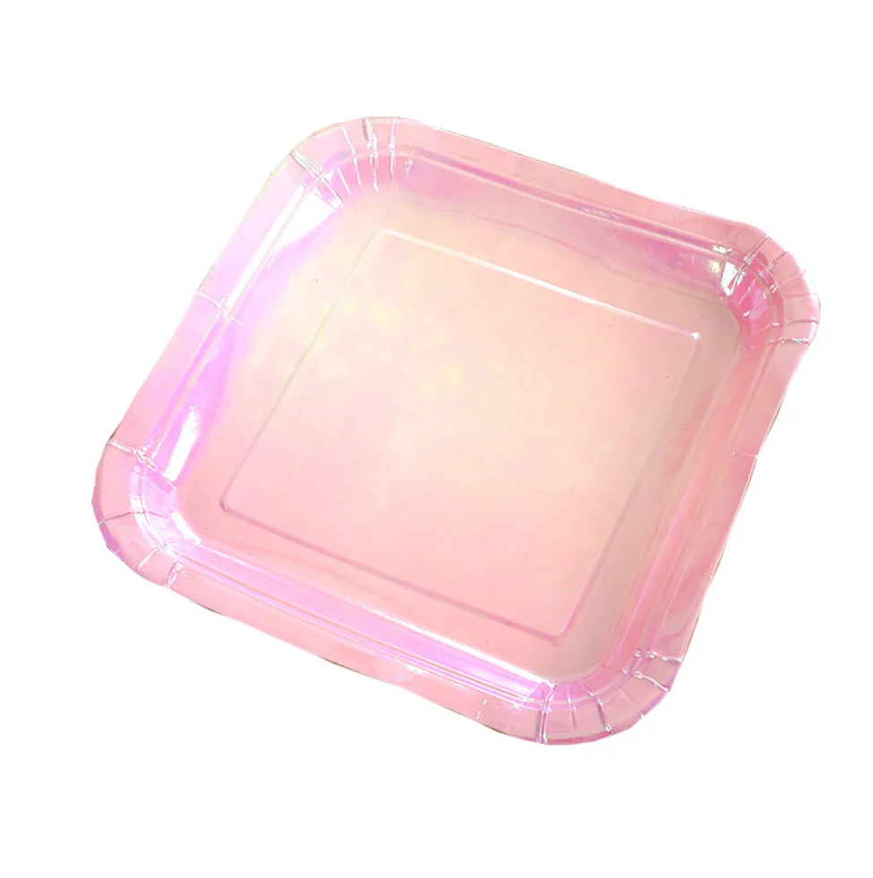 custom sizes disposable 10inch paper plate rectangular and